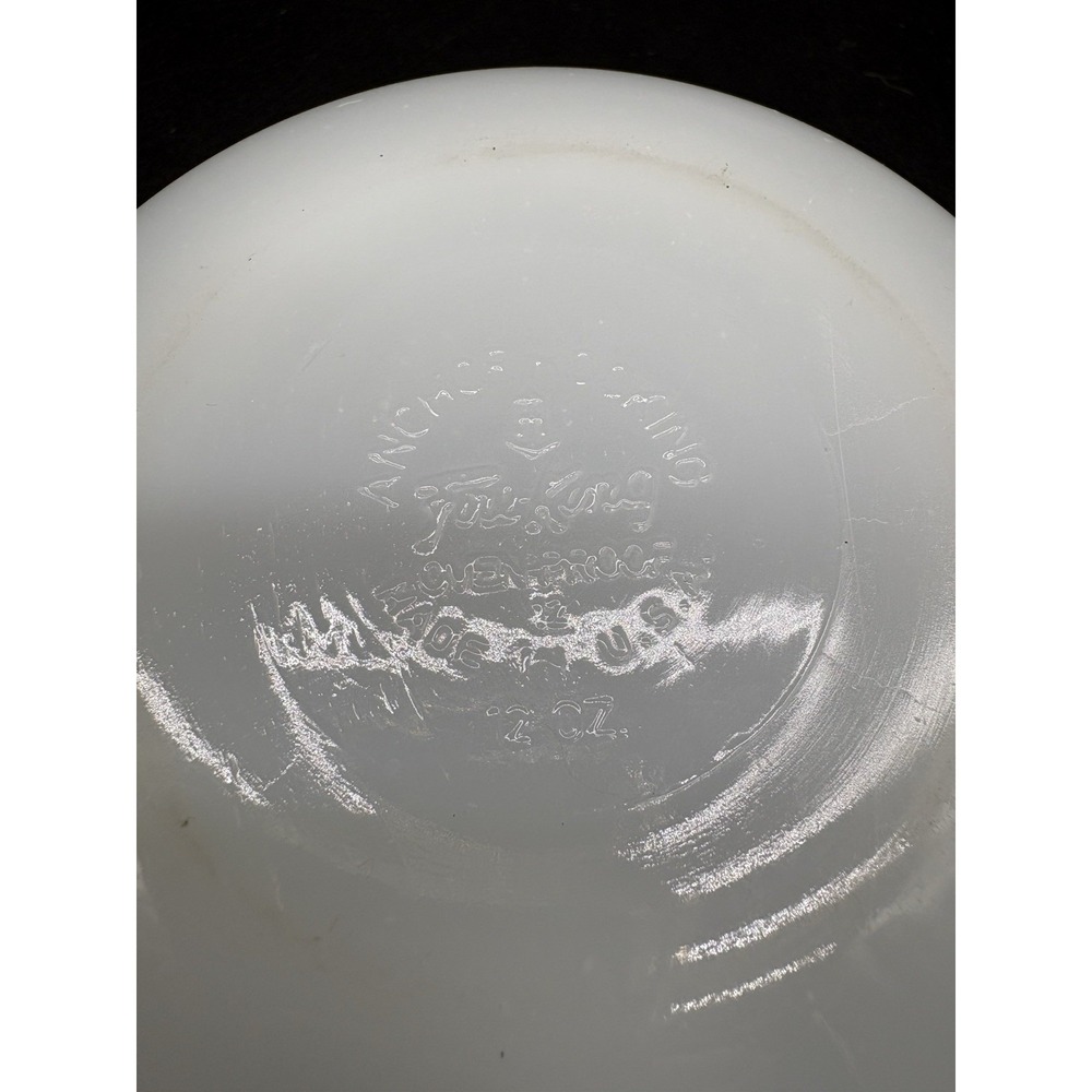 Fire-King #472 Vintage Harvest Vegetable Milk Glass‎ Casserole Bowls w/Lids Pair - Picture 8 of 13